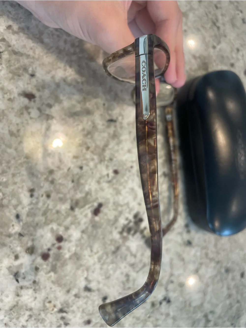 Coach Light Tortoiseshell Eyeglasses with Black Case